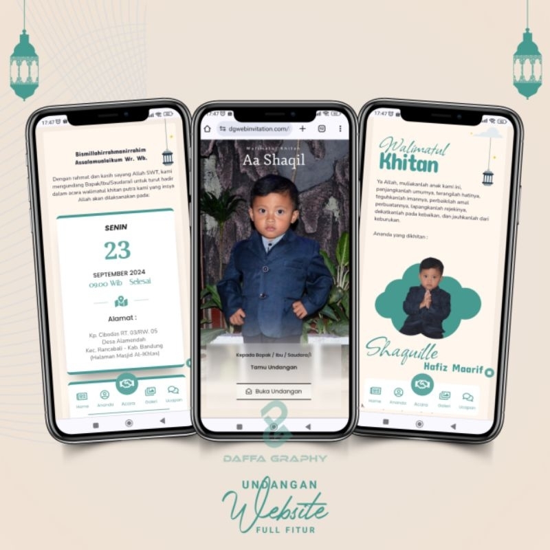 Undangan Khitanan Website Murah | Undangan Digital | Kartu Undangan Khitan | Desain Custom | Invitat