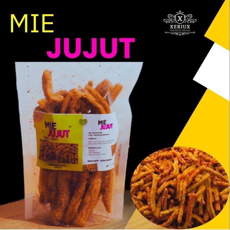 

MIE JUJUT 250g - XERIUX - ENAK - GURIH - PEDAS - NAGIH Kering Food Snack Keripik Cemilan Makanan Asin
