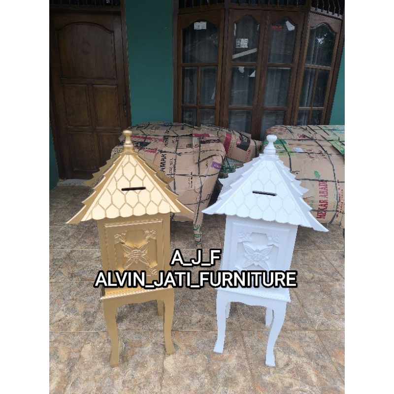 Kotak uang kayu/kotak uang dekorasi/kotak uang model rumah