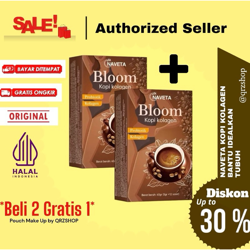 

NAVETA Bloom Kopi Kolagen Probiotik Bantu Idealkan Tubuh 1 Box isi 12 Sachet Kopi Kesehatan