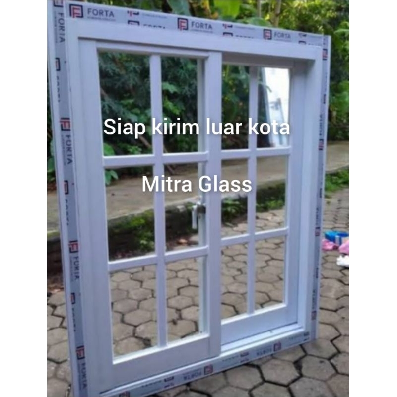 jendela sliding Aluminium ornamen L80 x T120