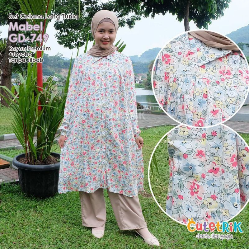 Cutetrik Setelan Anak Perempuan Remaja Tanggung Set Celana Long Tunik
