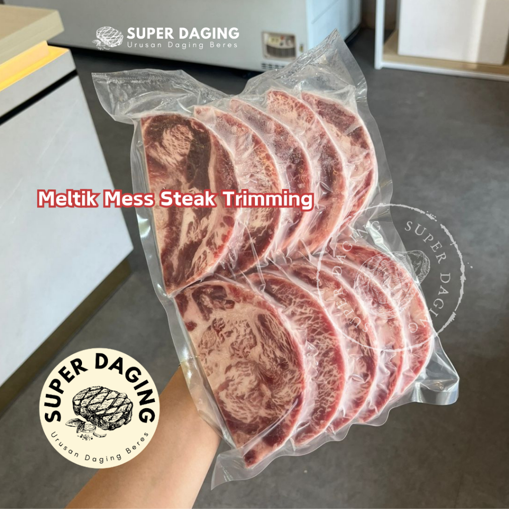 

Daging Meltiik Mess Steak Trimming 1kg - Super Daging Tangerang