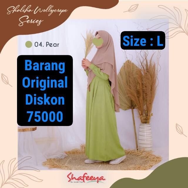 SHAFEEYA Shaliha Dress variasi warna pear ukuran L no 212