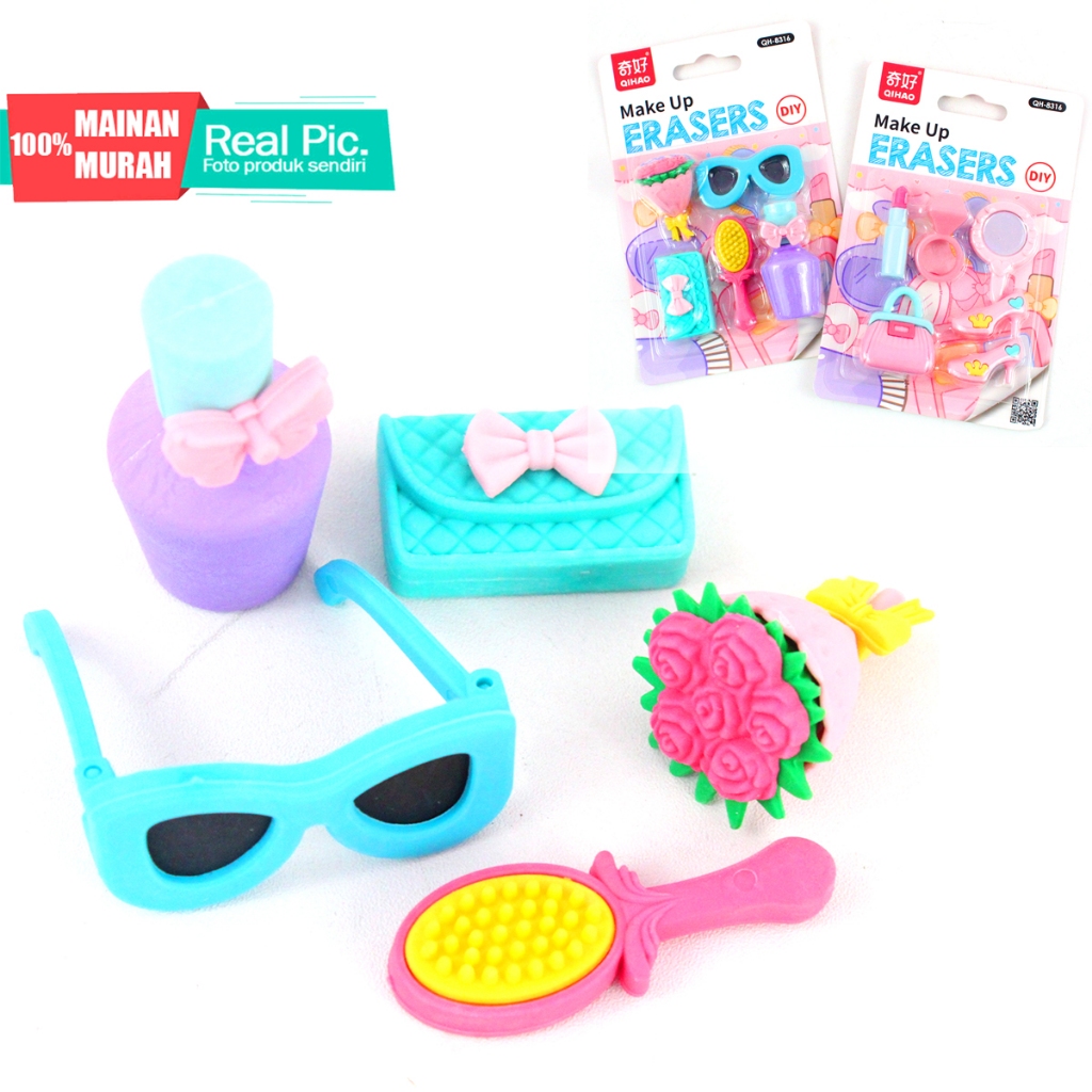

MAINANKEI ATK MAKE UP ERASER DIY QH-8316 PENGHAPUS BENTUK ALAT DANDAN MAKE UP