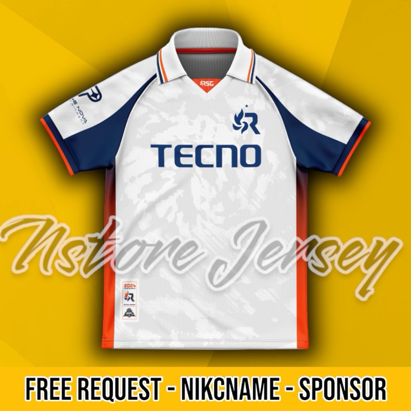 Kaos Jersey RSG ESPORT Malaysia TERBARU 2024 MPL S14  FFW PUBG Free Nickname