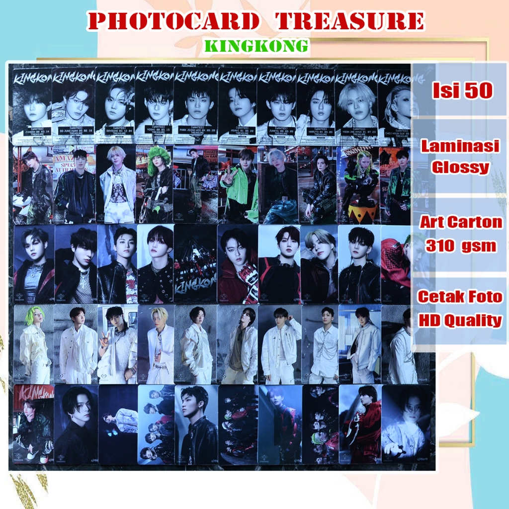 Photocard Treasure isi 50 Merchandise Kpop Unofficial