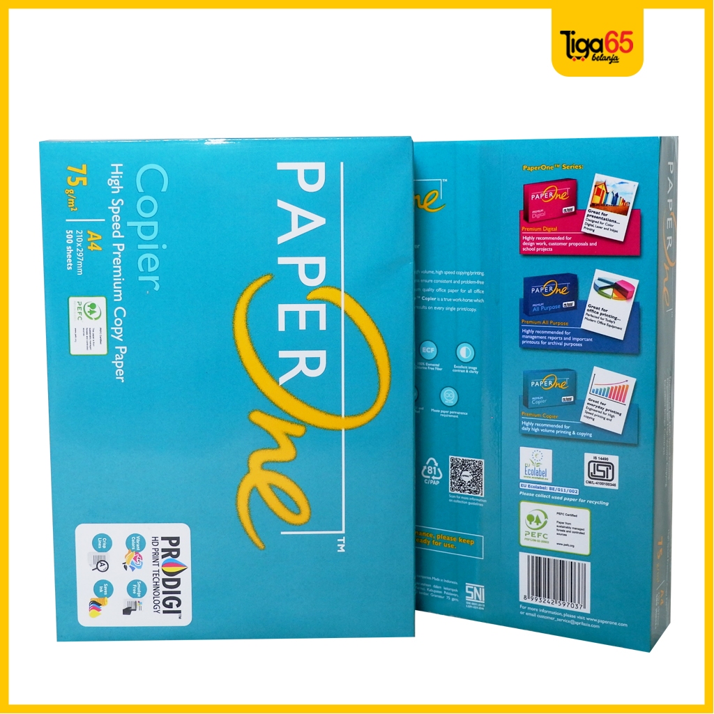 

Paper One Kertas Hvs A4 75Gsm 1 Rim / Kertas Print Fotocopy / Kertas Hvs Paper One / Kertas Hvs A4