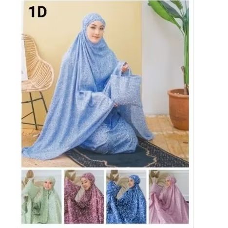 mukena bali motif bunga kecil