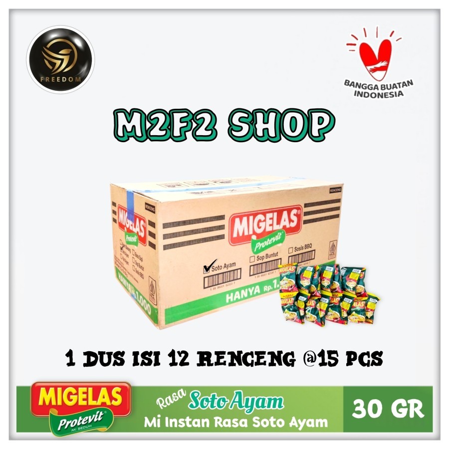 

MIGELAS Protevit Mie Gelas Seduh Kuah Rasa Soto Ayam Sachet - 30 gr (Kemasan Karton)