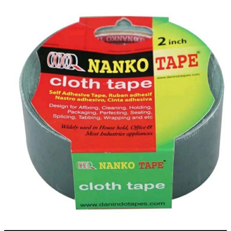

Lakban kain hitam NANKO tape 2 inch tebal/lakban cloth tape davis 48mm×12 yard