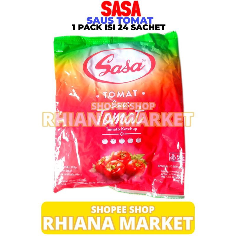 

Sasa Saos Sambal Tomat 1 Pack Idi 24pcs 8 Gram