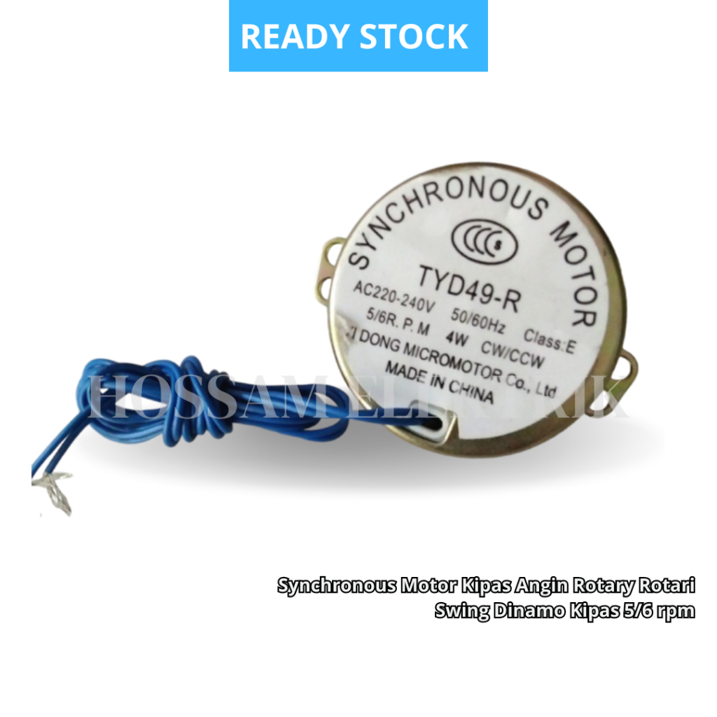 Synchronous Motor Kipas Angin Rotary Rotari Swing Dinamo Kipas 5/6 rpm