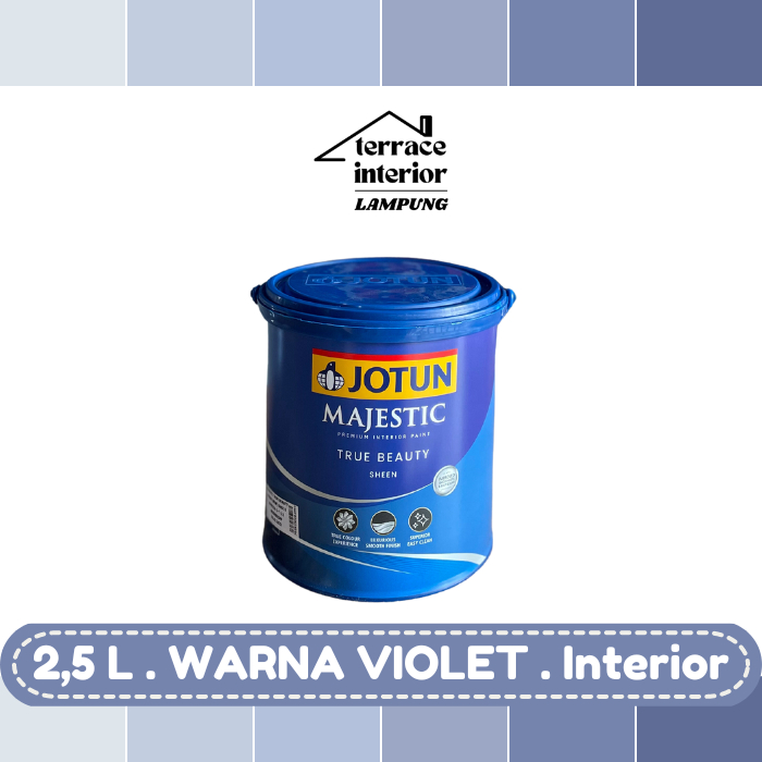 Cat Tembok Majestic Sheen Interior Jotun warna Violet 2.5 L