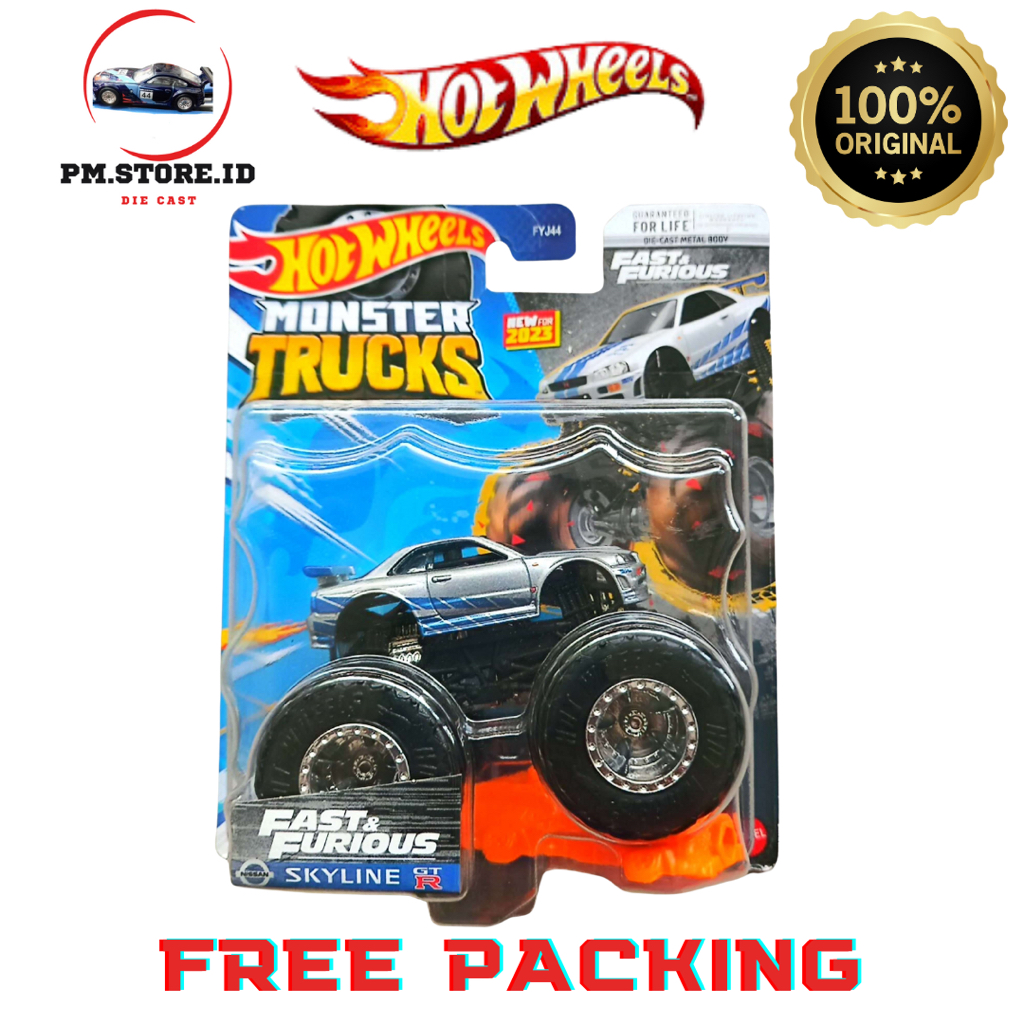 Hotwheels monster truck nissan skyline fast & furious