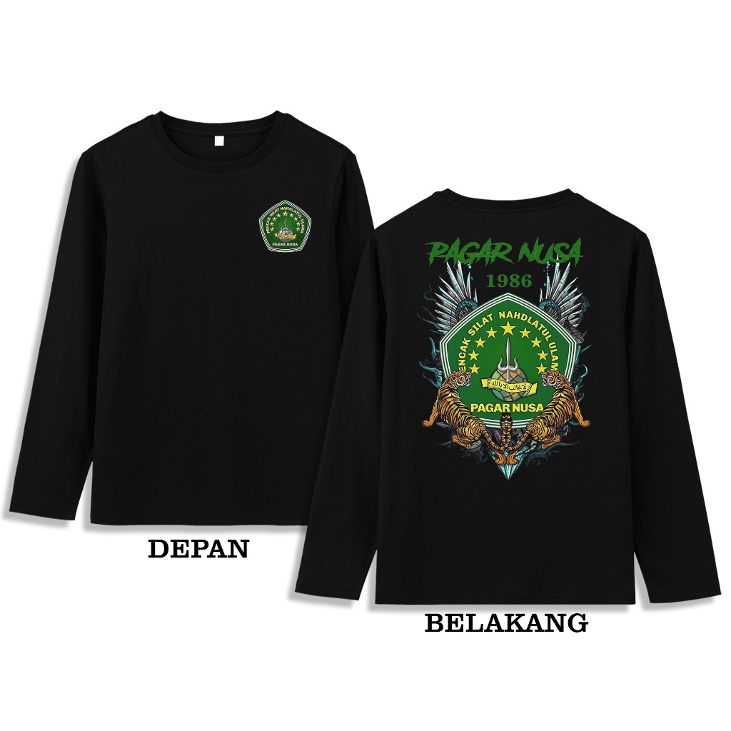 Kaos Lengan Panjang - Kaos Pagar Nusa - Kaos Dewasa - Baju Pagar Nusa