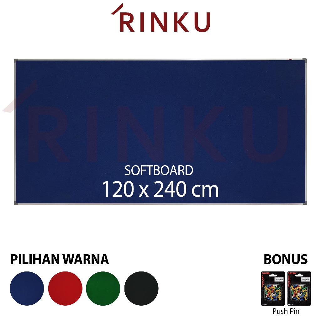 

Softboard Pin Board Cork Board Gantung Bludru Rinku 120x240 cm