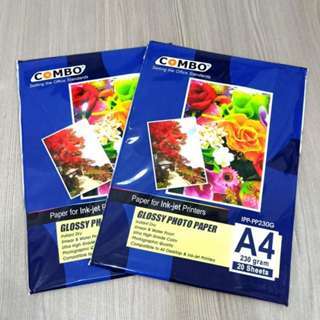 

GLOSSY PAPER COMBO A4 230GR