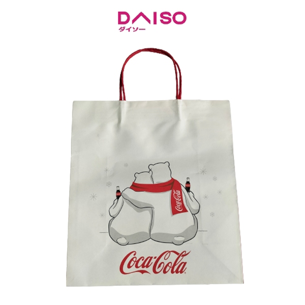 

Daiso Gift Handle Bag - Coca-Cola - Christmas - CC - Polar Bear - 30cm X 27cm-