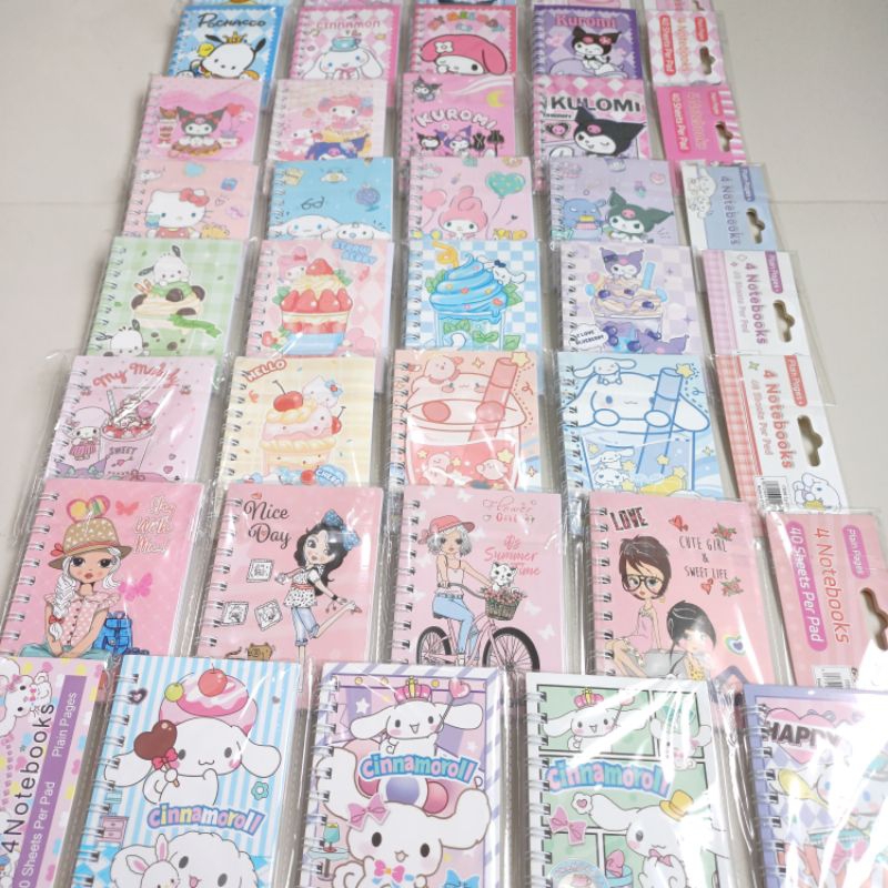 

Note renceng isi 4 labubu cinnamoroll kuromi my melody pochacco pompompurin hello kitty cewekt