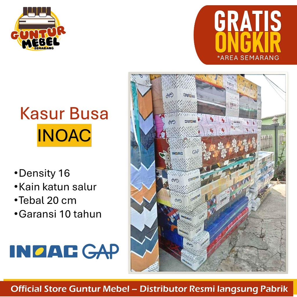 PROMO Kasur Busa inoac GAP kain katun murah density 16 guntur mebel semarang