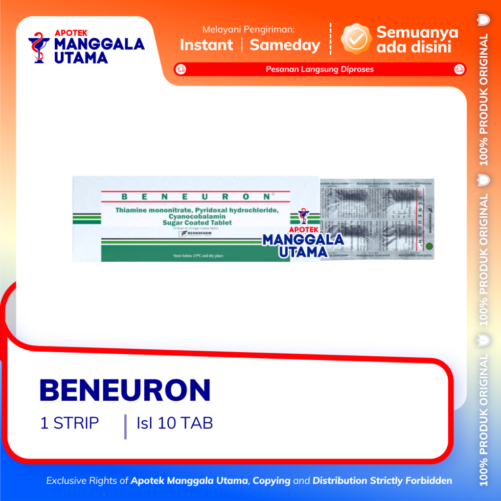 BENEURON VITAMIN  B KOMPLEKS 10 TABLET