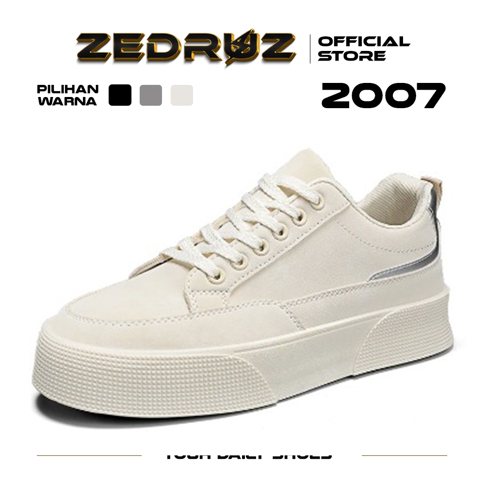 Zedruz Sepatu Sneakers Casual Sepatu Pria Kekinian Sepatu Kulit Fashion Kekinian 2007