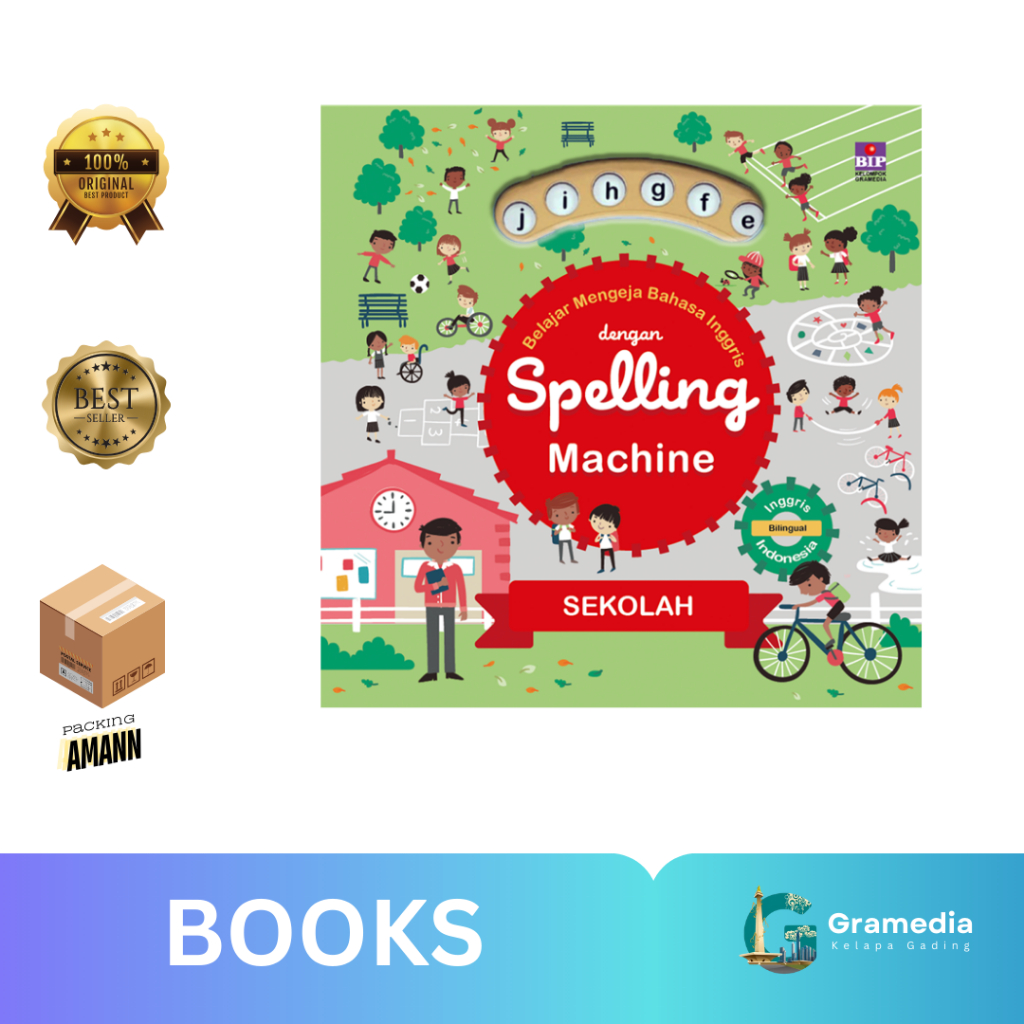 Gramedia MKG - BukuAnak Belajar Mengeja Bahasa Inggris Dgn Spelling Machine Sekolah(Braiwaves Books)