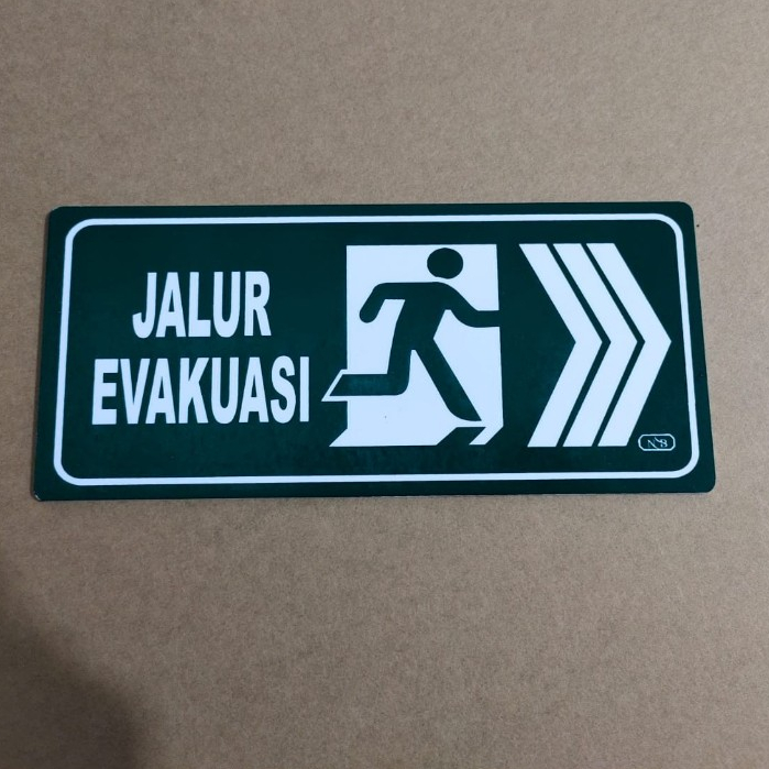 

Sign Label Acrylic/Label Akrilik Medium - Jalur Evakuasi Kanan (Hijau) 9x20cm