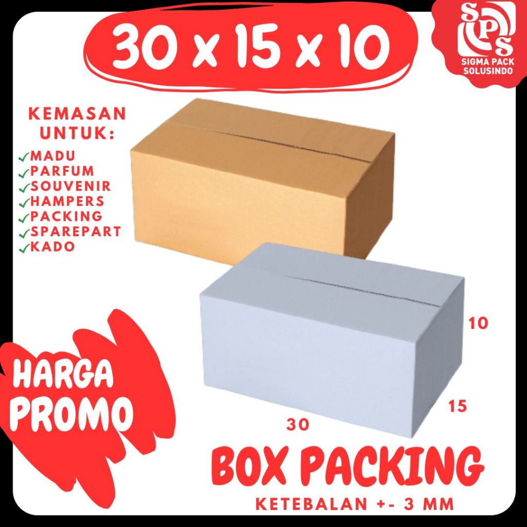 

Kardus 30x15x10 A1 box dus packing kotak kemasan karton souvenir hampers sparepart minyak wangi kosmetik