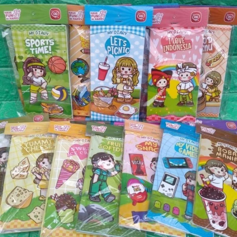 

( 1 PCS = 20 LEMBAR ) Buku Diary Anak Catatan Memo / BUKU DIARY DG Catatan MEMO Karakter Anak