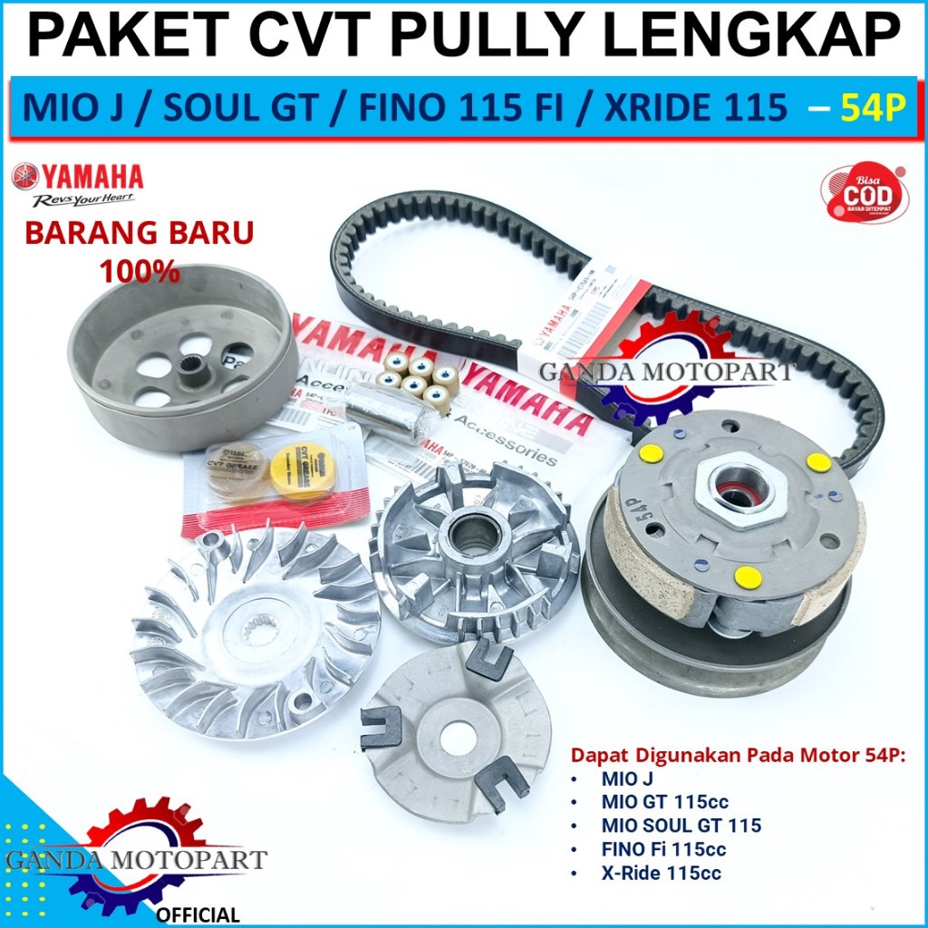 PAKET KIRIAN CVT LENGKAP MIO J SOUL GT FINO 115 XRIDE 115 54P