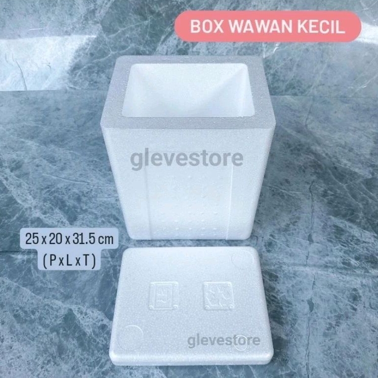 (WAJIB BACA DESKRIPSI SEBELUM MEMBELI) Box Es Wawan Kecil Gabus Sterofoam | Ice Box Styrofoam Wawan 