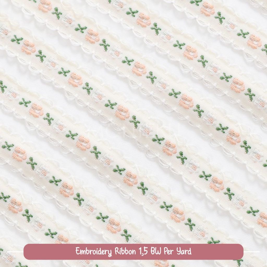 

1 Yard Pita Lace Embroidery Motif Floral Size 1,5