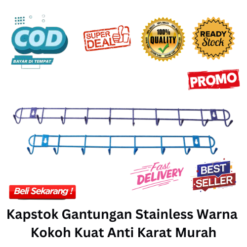 [BISA COD] DISKON Kapstok Gantungan Stainless Warna  Kokoh Kuat Anti Karat Murah Gantungan Tebal Gan