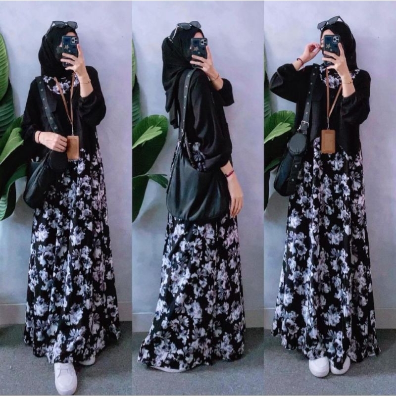 Dress Gamis Maxi Rompi Busui Friendly