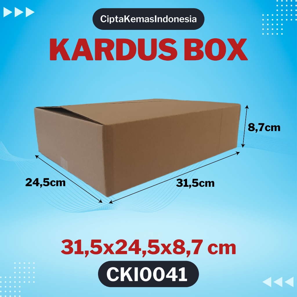 

Kardus Box Die Cut 31,5x24,5x8,7 cm Dus Packing Packaging Polos