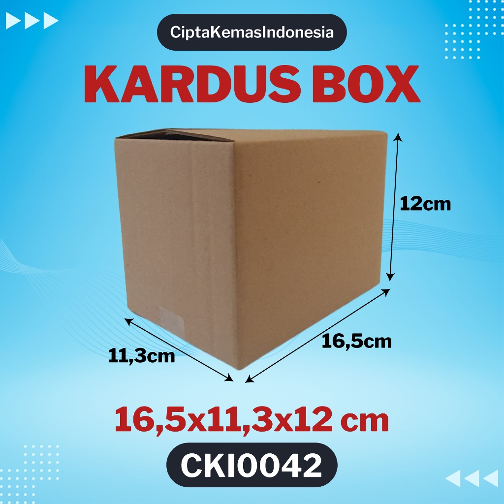 

Kardus Box Die Cut 16,5 x 11,3 x 12 cm Dus Packing Packaging Polos