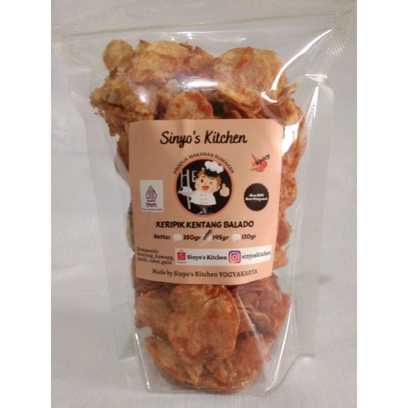 

Sinyo Keripik Kentang Balado 195gr NonMSG/NonPengawet