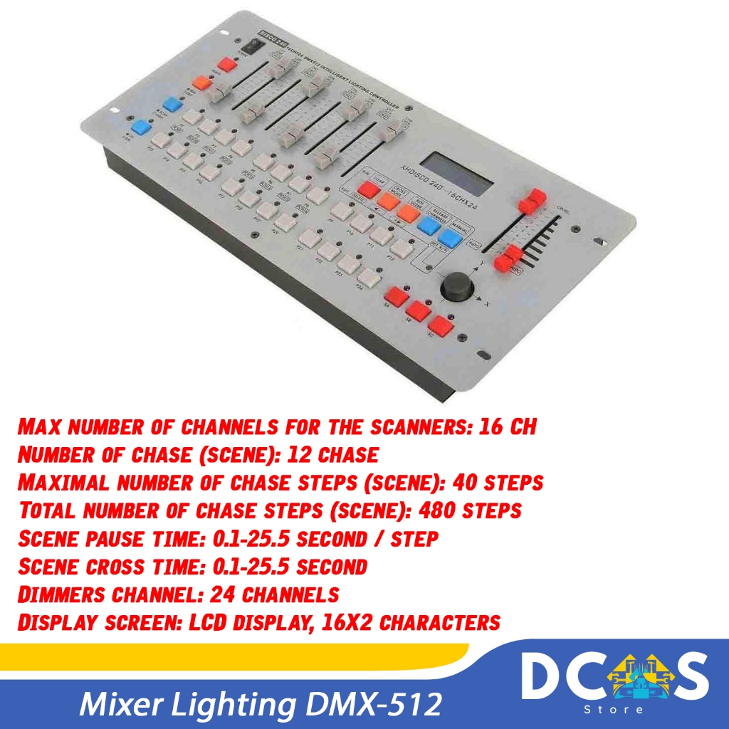 Stage Light Mixer Dmx 512 / Disco 240 Dmx240 Controller Lampu Panggung