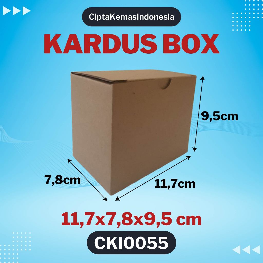 

Kardus Box Die Cut 11,7x7,8x9,5 cm Dus Packing Packaging Polos