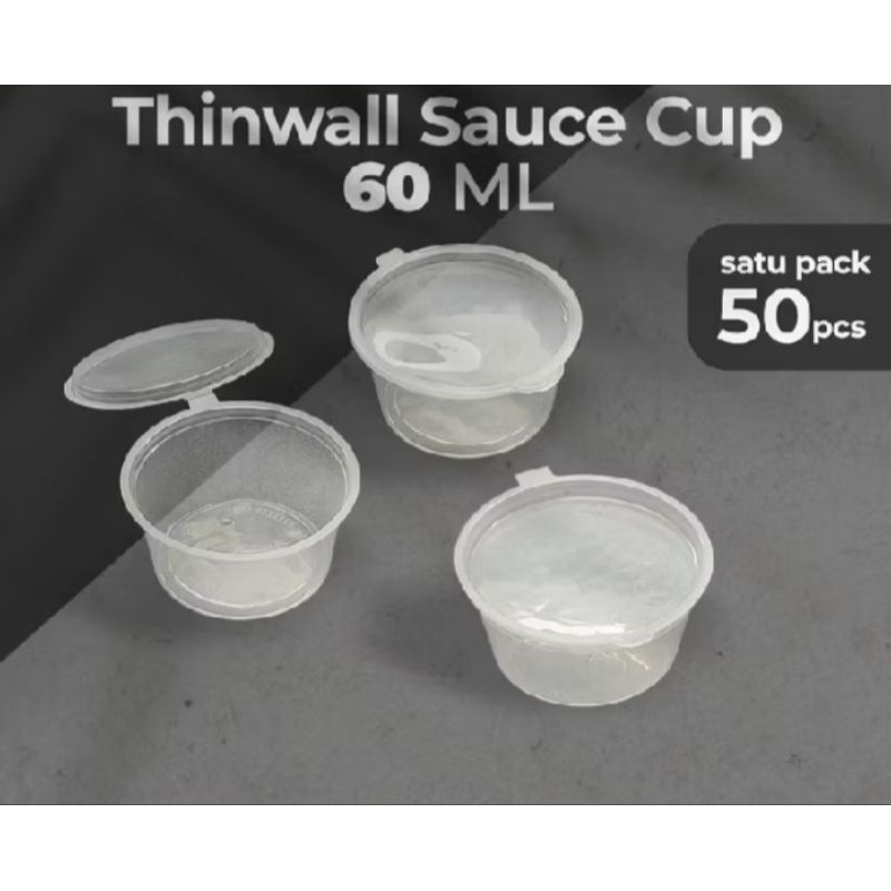 Thinwall Cup 60ml Cup Sambel n Cup Puding Plastik