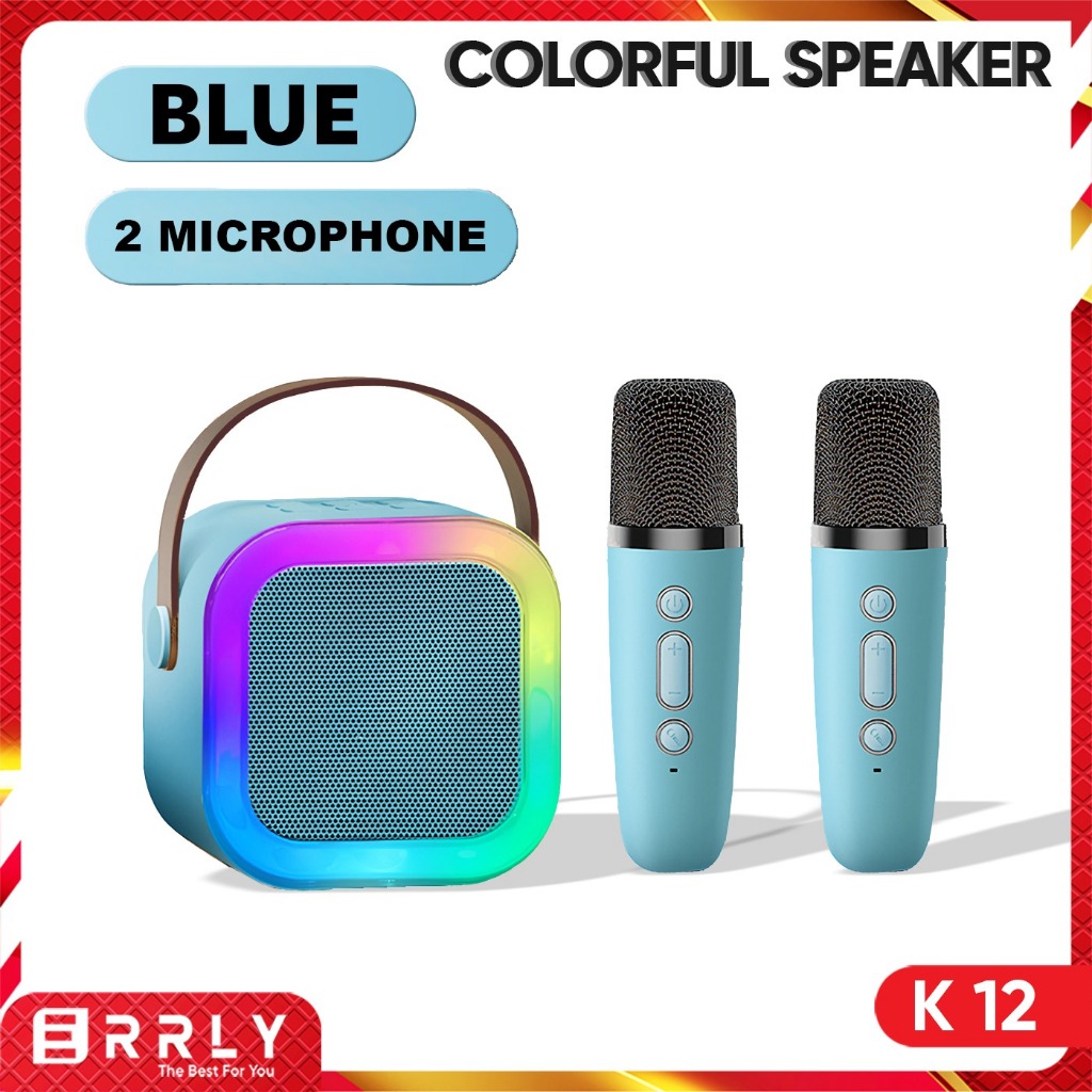 MINI Karaoke Speaker Bluetooth K12 Wireless Portable Super Bass Set Spiker Aktif Karaoke K 12 Lucu
