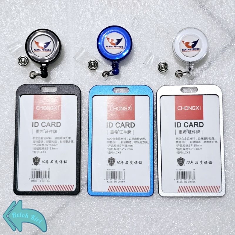 

Tempat Kartu Id Card Aluminium + Yoyo Logo PERINDO