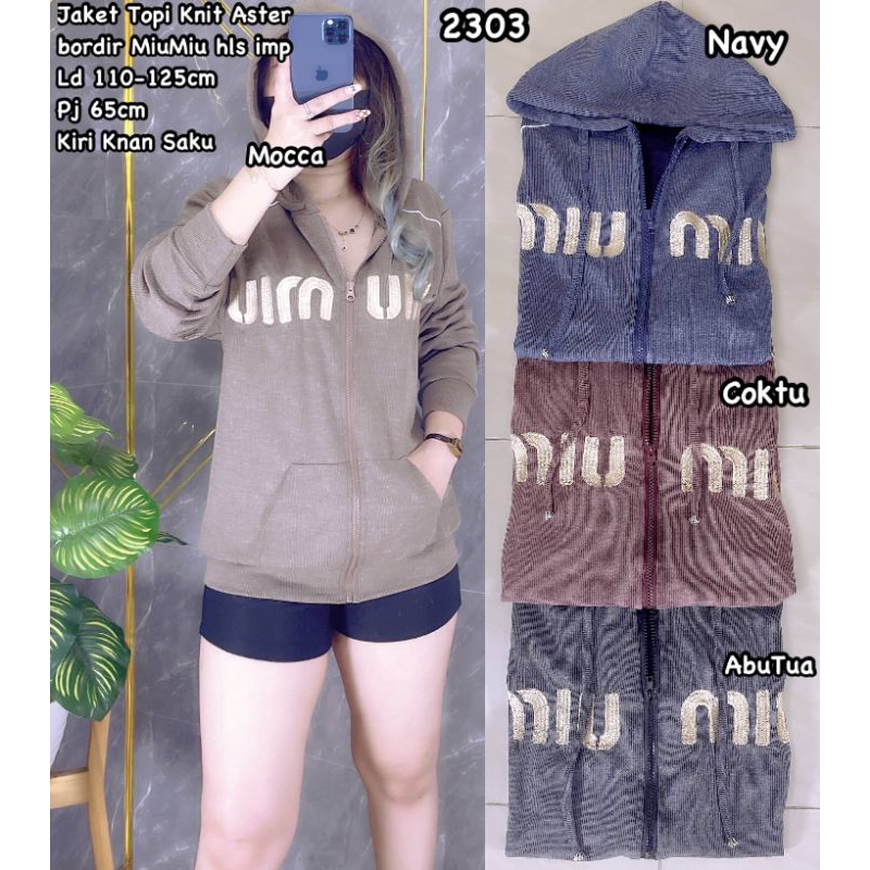 KAMA 2303 Jacket Topi Knit Aster  MiuMiu imp