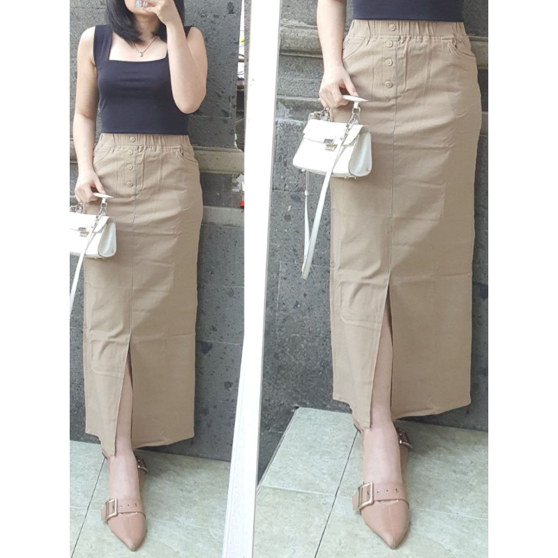 Rok Panjang Slit Depan