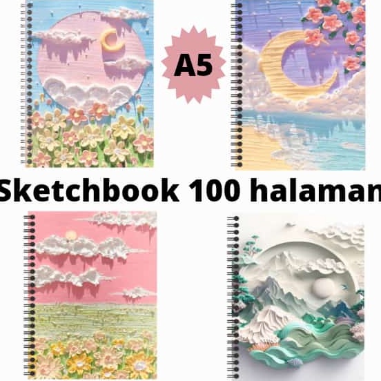 

MURRRMERRR SKETCHBOOK A5 ISI 1 HALAMAN BUKU SKETSA BUKU GAMBAR TEMA COVER 3D POP ART