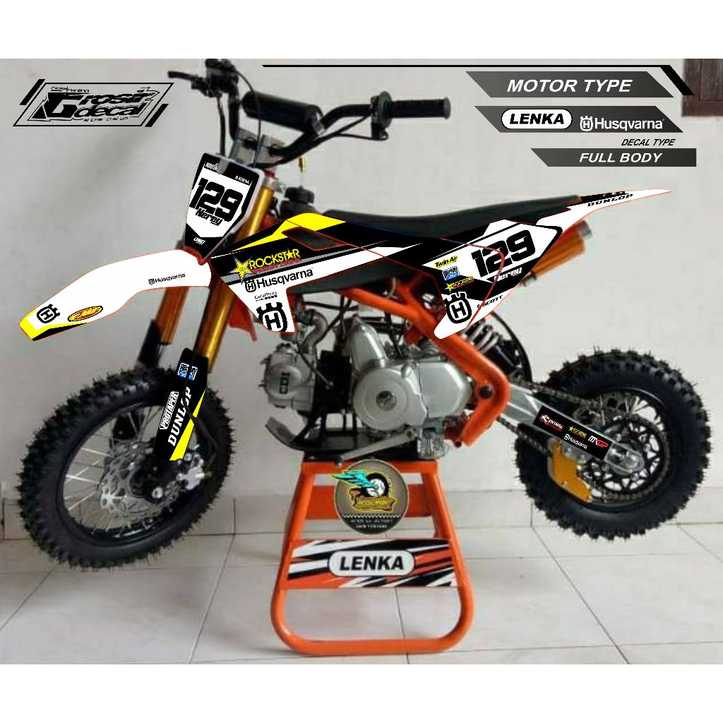 Sticker Striping Mini Trail 110cc LENKA / CRZ / ZUMMAV / HSX /Tao Motor  Full Body Bebas Reques