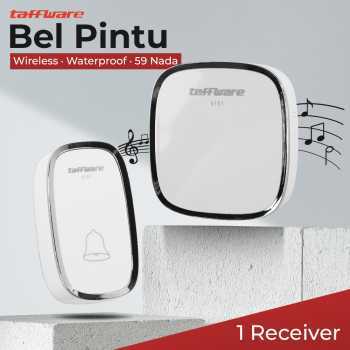 Taffware Bel Pintu Rumah Wireless Doorbells Waterproof 59 Nada 1 PCS Receiver - A101 - White