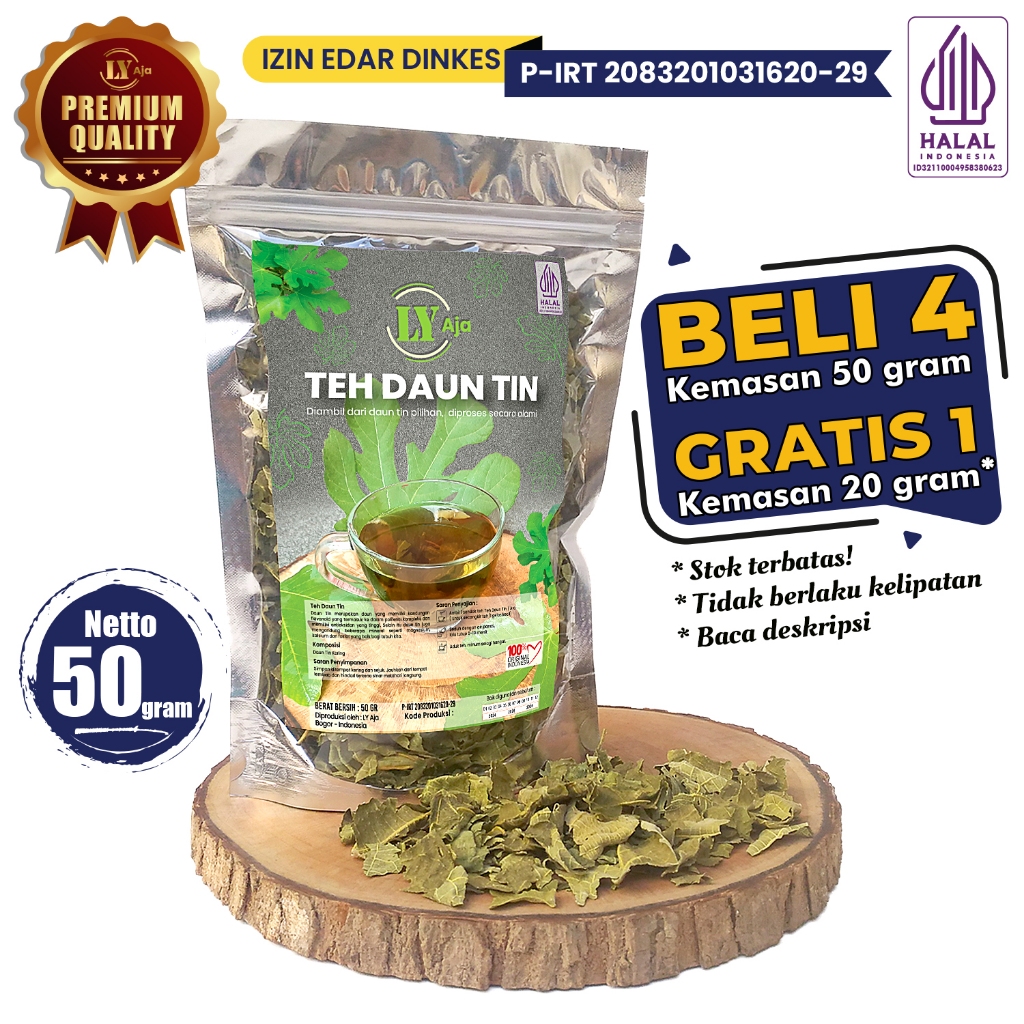 

Teh Daun Tin / Ara 50 Gram LY Aja Ekonomis 50 Gr Herbal Pelangsing Diet